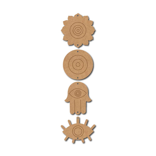 Evil Eye Wall Hanging Pre Marked MDF Design 1