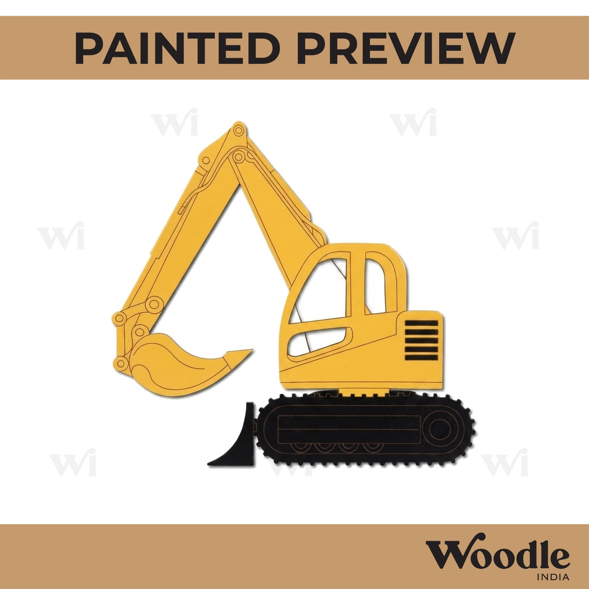 Excavator Pre Marked MDF Design 1