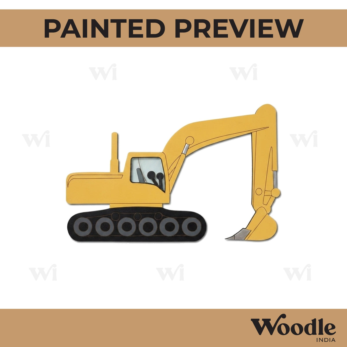 Excavator Pre Marked MDF Design 2