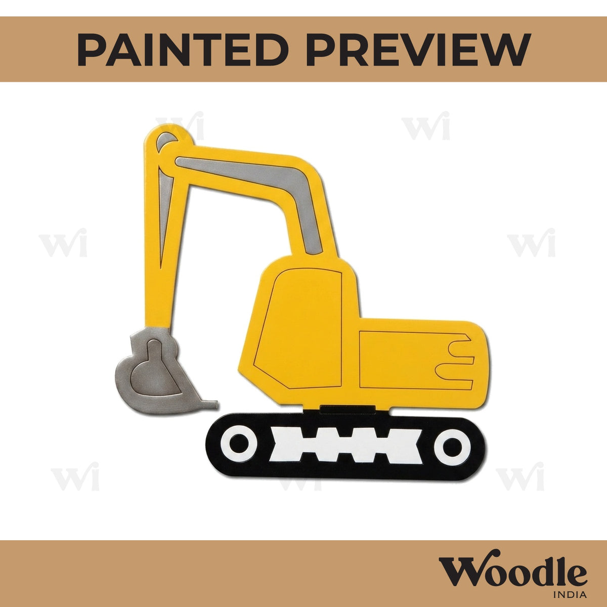 Excavator Pre Marked MDF Design 3
