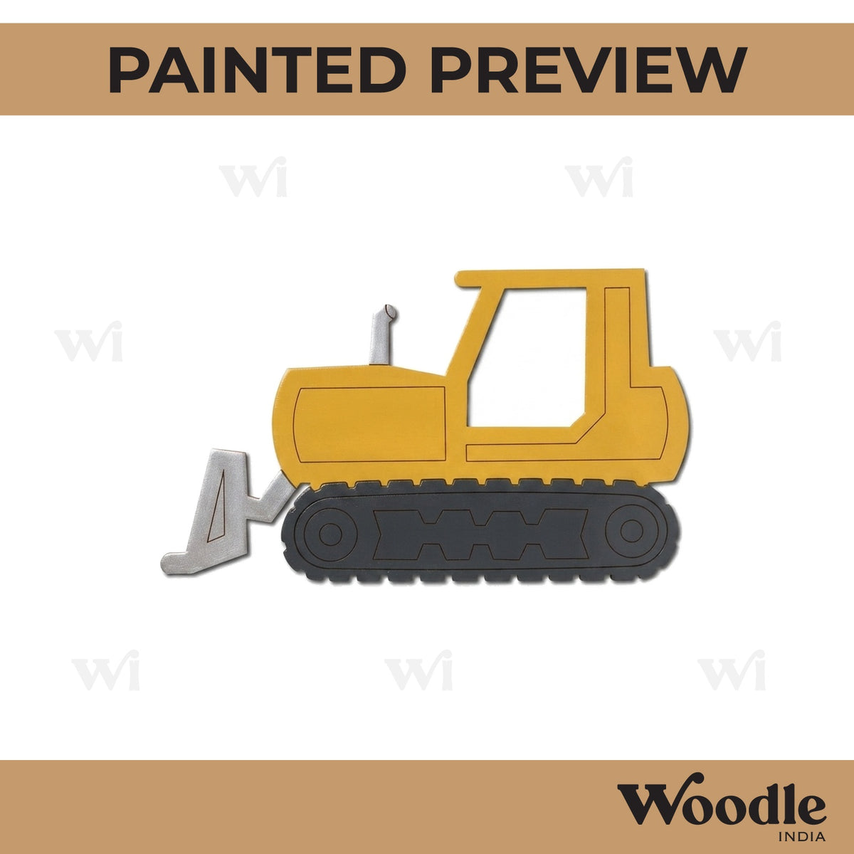 Excavator Pre Marked MDF Design 4