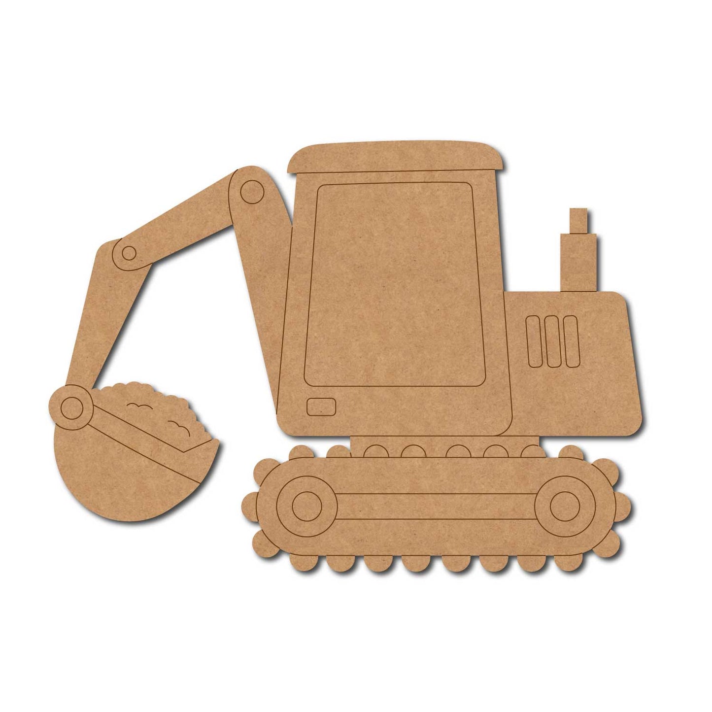 Excavator Pre Marked MDF Design 5