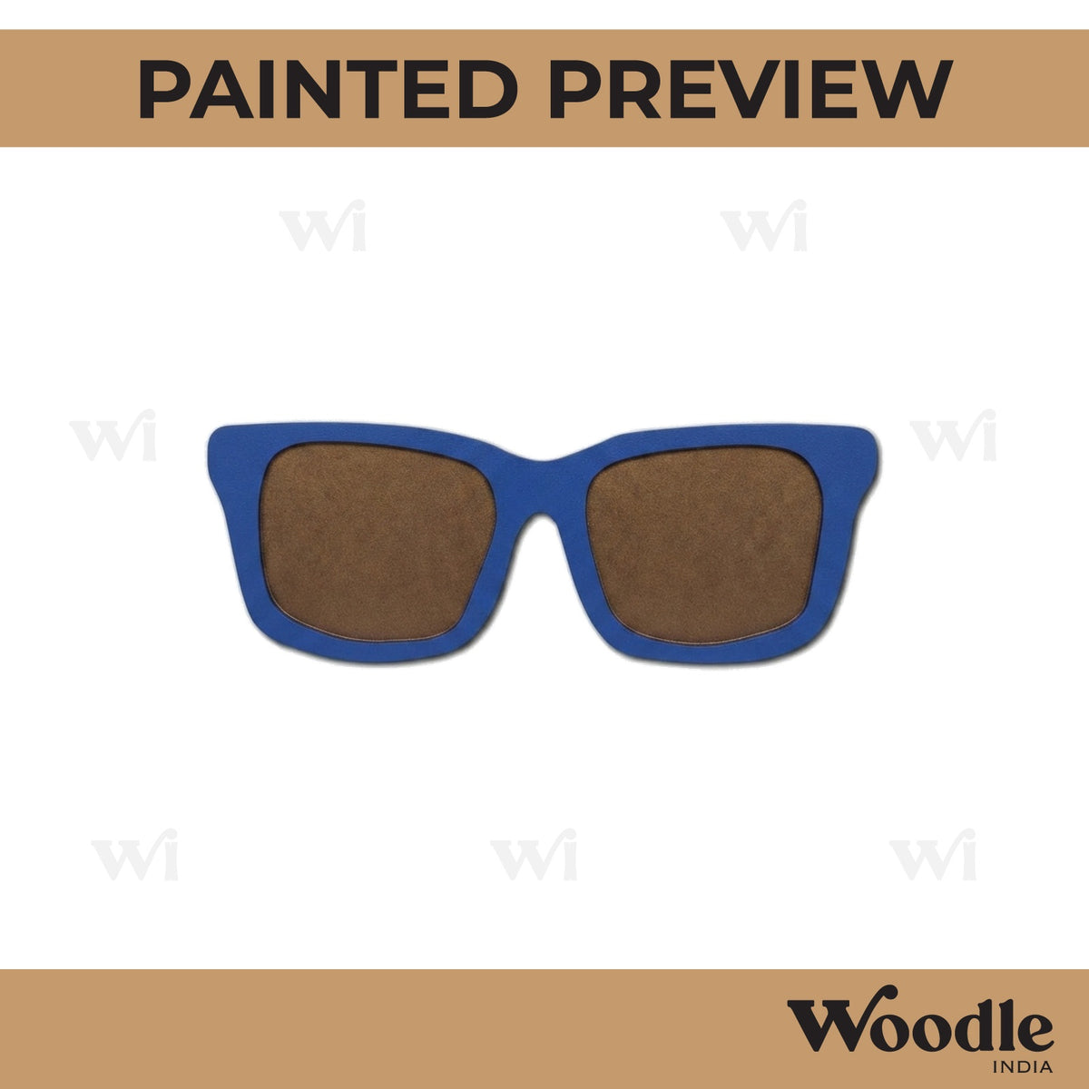 Eye Glasses Cutout Base MDF Design 1