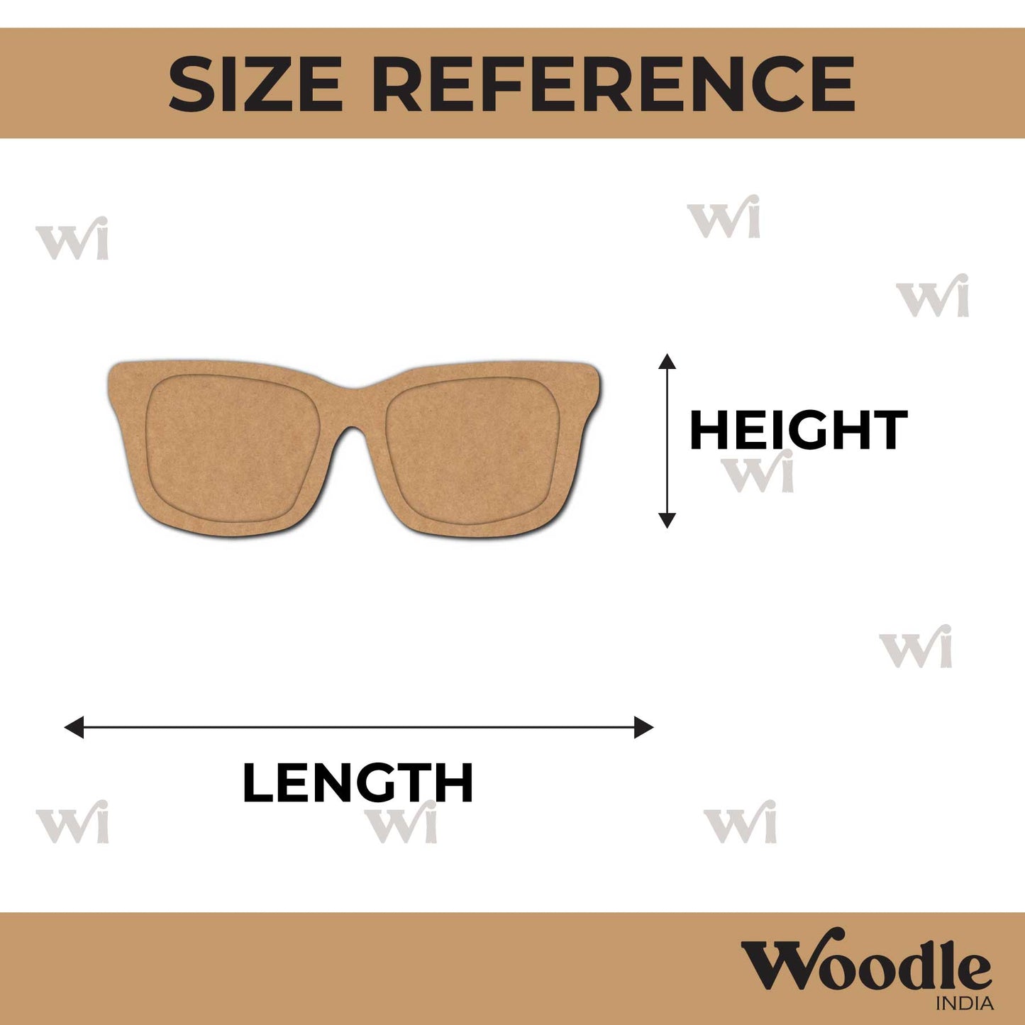 Eye Glasses Cutout Base MDF Design 1
