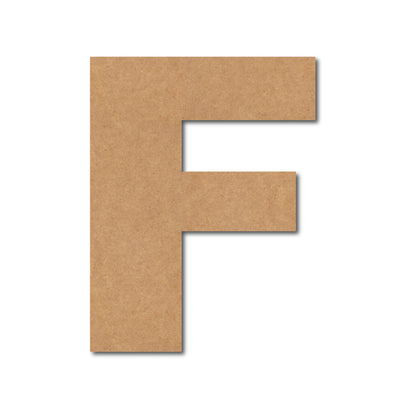 Alphabet F Monogram Cutout MDF Design 1