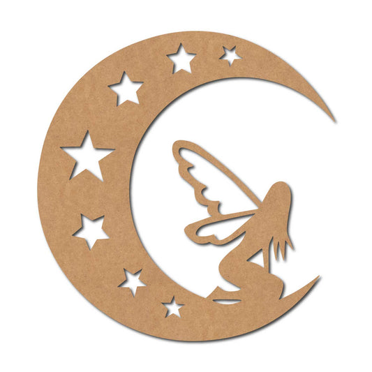 Fairy Moon Cutout MDF Design 1