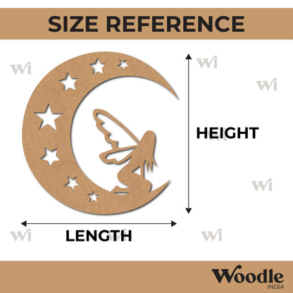 Fairy Moon Cutout MDF Design 1