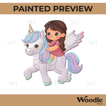 Fairy On Unicorn Pre Marked MDF Design 1