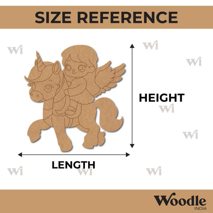 Fairy On Unicorn Pre Marked MDF Design 1