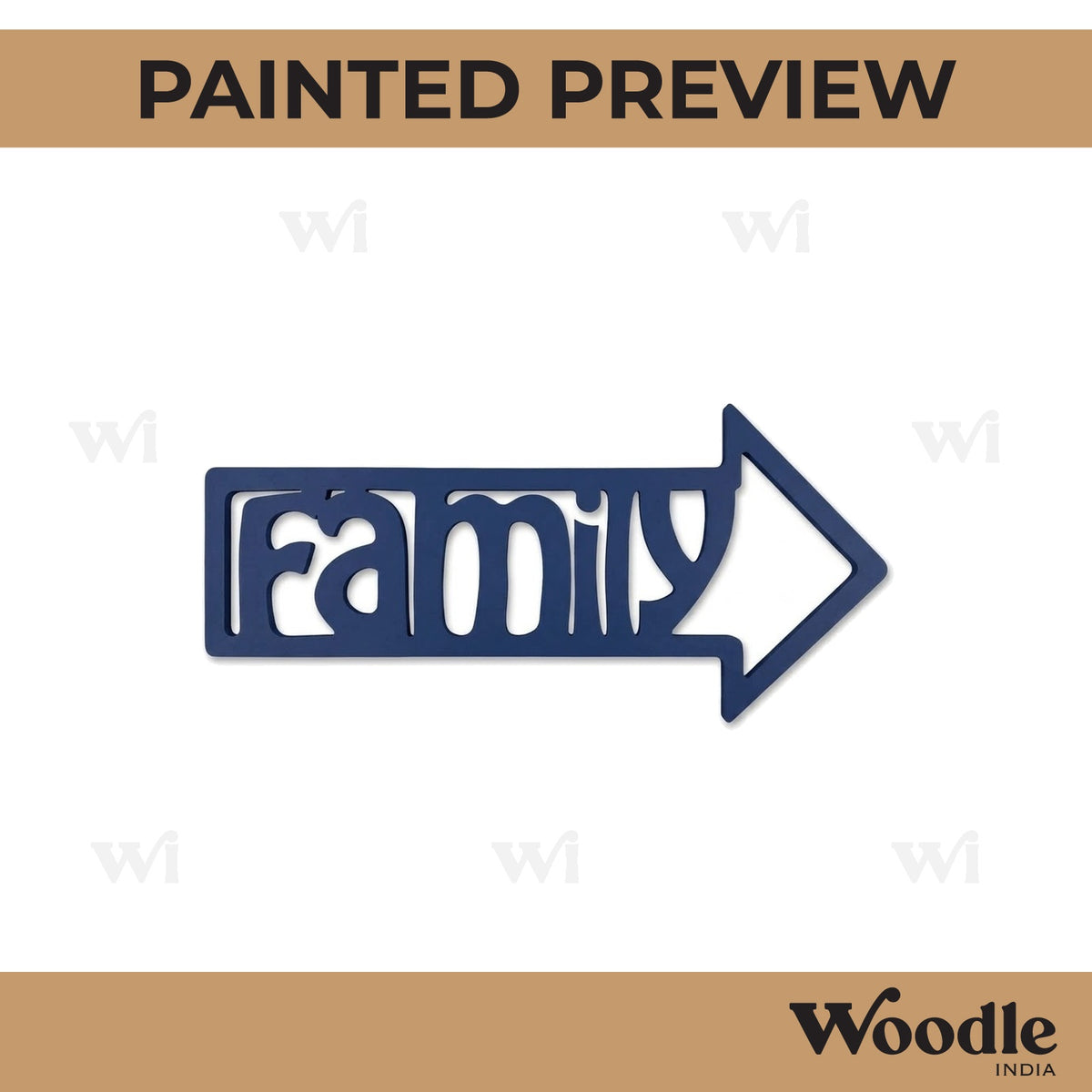 Family Arrow Cutout MDF Design 1