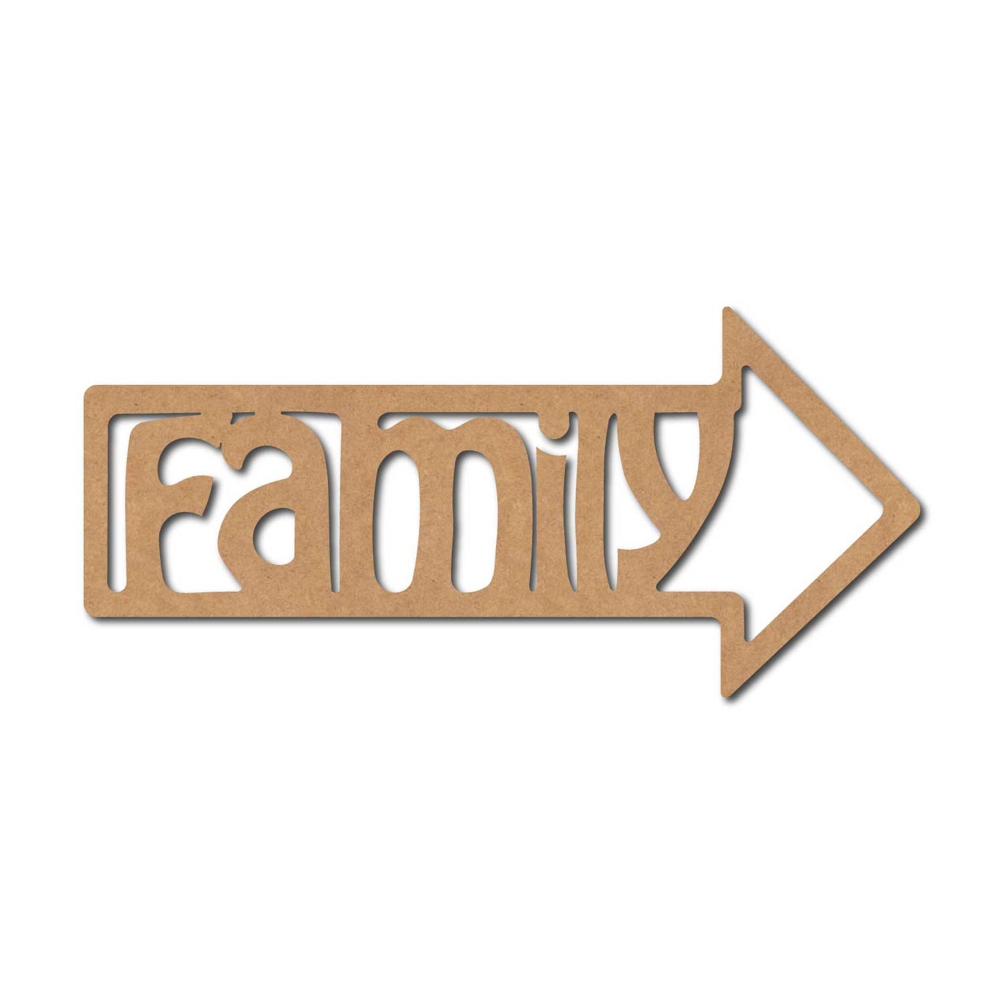Family Arrow Cutout MDF Design 1