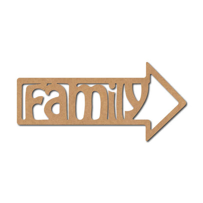 Family Arrow Cutout MDF Design 1