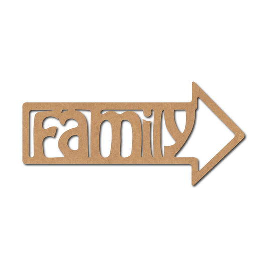 Family Arrow Cutout MDF Design 1