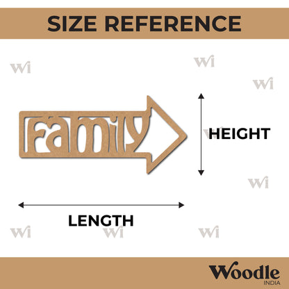 Family Arrow Cutout MDF Design 1