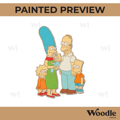 Family The Simpsons Cartoon Pre Marked MDF Design 2