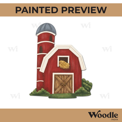 Farm Barn Silo Pre Marked MDF Design 1