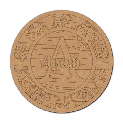 Farm Theme Nameplate MDF Design 1