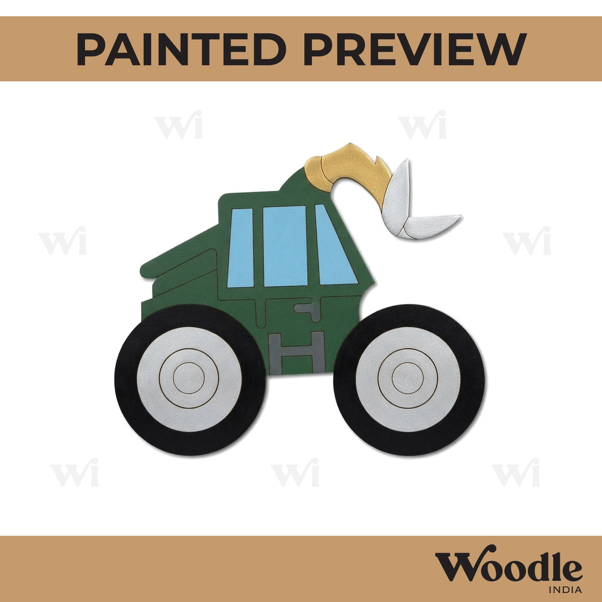 Farm Tractor Pre Marked MDF Design 1