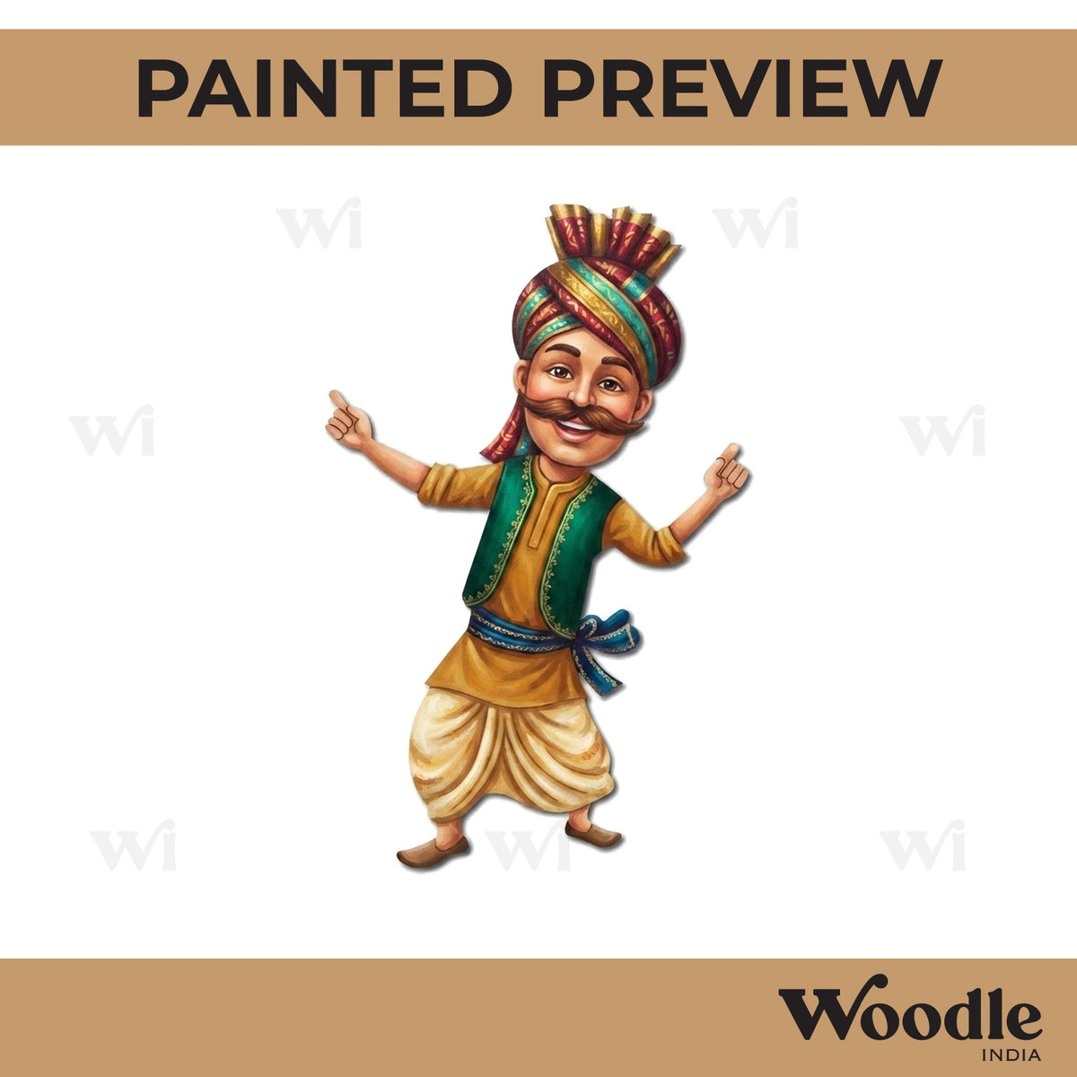 Farmer Dancing Pre Marked MDF Design 1