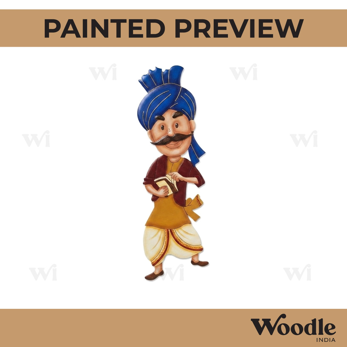 Farmer Holding Money Pre Marked MDF Design 1