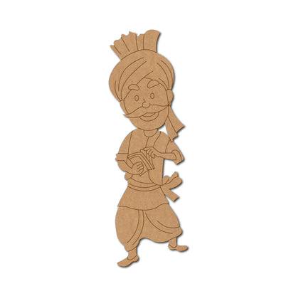 Farmer Holding Money Pre Marked MDF Design 1