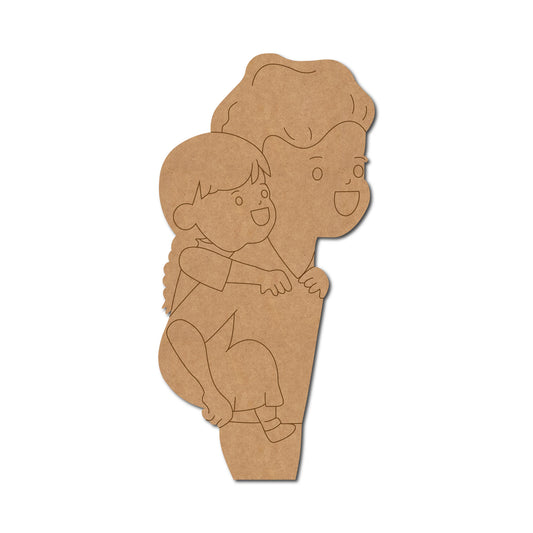 Father With Child Pre Marked MDF Design 1