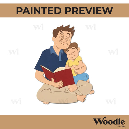 Father With Child Pre Marked MDF Design 10