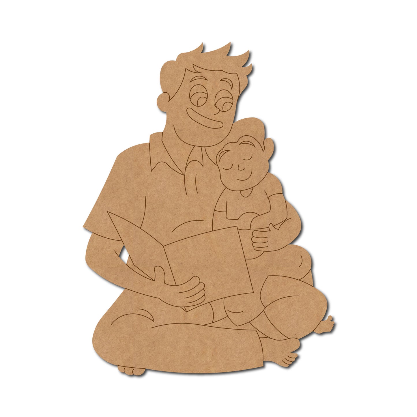 Father With Child Pre Marked MDF Design 10