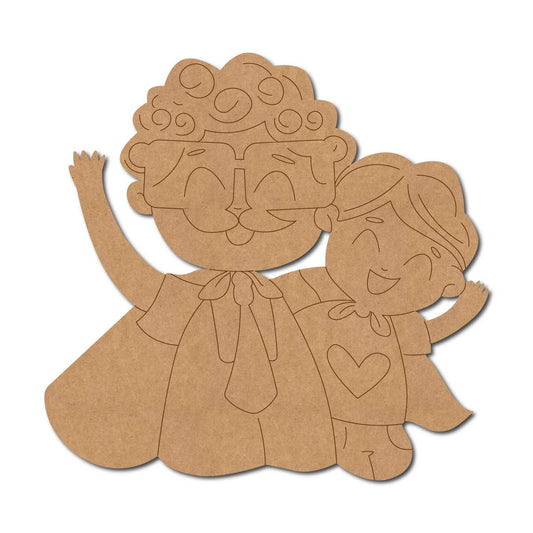 Father With Child Pre Marked MDF Design 11
