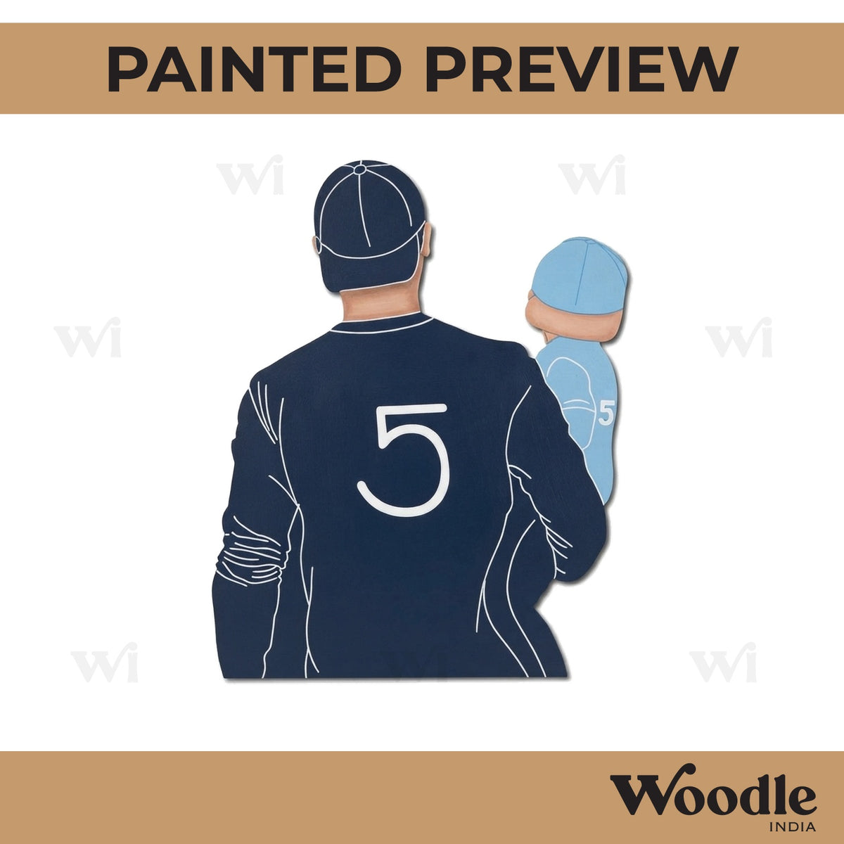 Father With Child Pre Marked MDF Design 13
