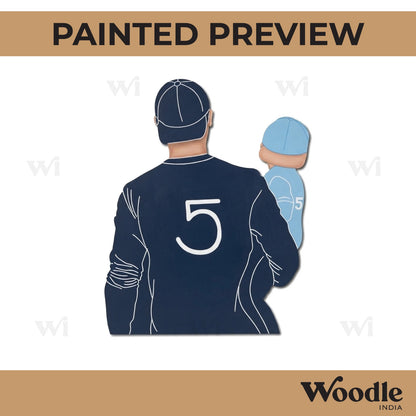 Father With Child Pre Marked MDF Design 13