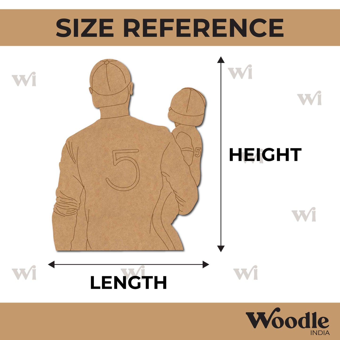 Father With Child Pre Marked MDF Design 13