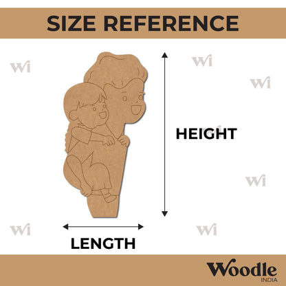 Father With Child Pre Marked MDF Design 1