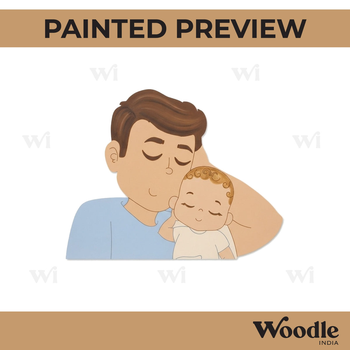 Father With Child Pre Marked MDF Design 7