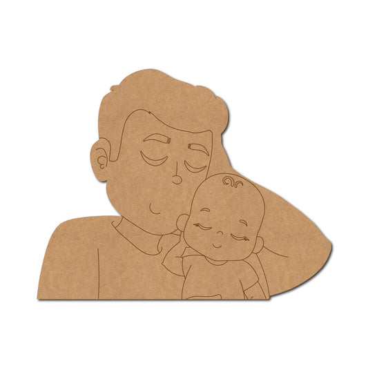 Father With Child Pre Marked MDF Design 7