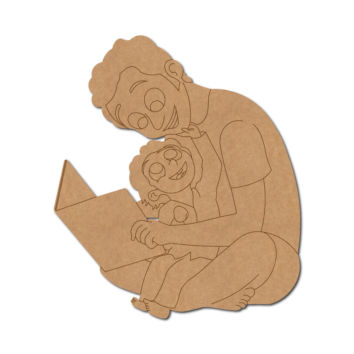 Father With Child Pre Marked MDF Design 9