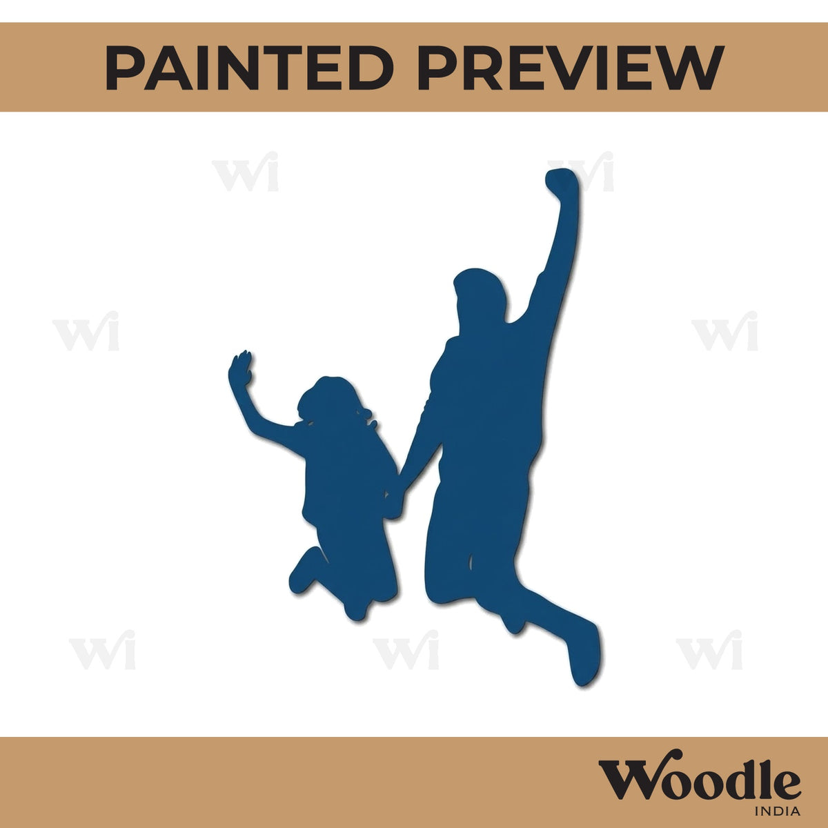Father With Daughter Cutout MDF Design 1