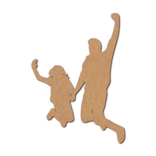 Father With Daughter Cutout MDF Design 1