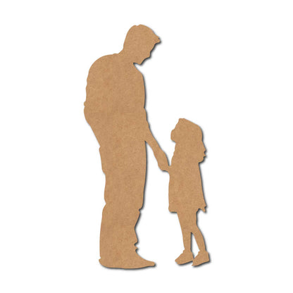Father With Daughter Cutout MDF Design 2