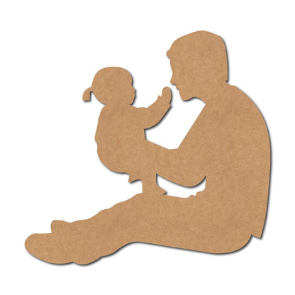 Father With Daughter Cutout MDF Design 3