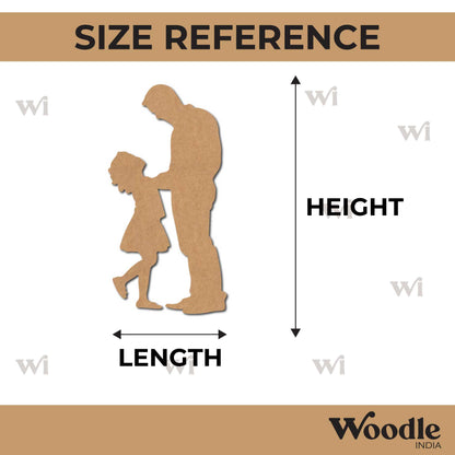 Father With Daughter Cutout MDF Design 4