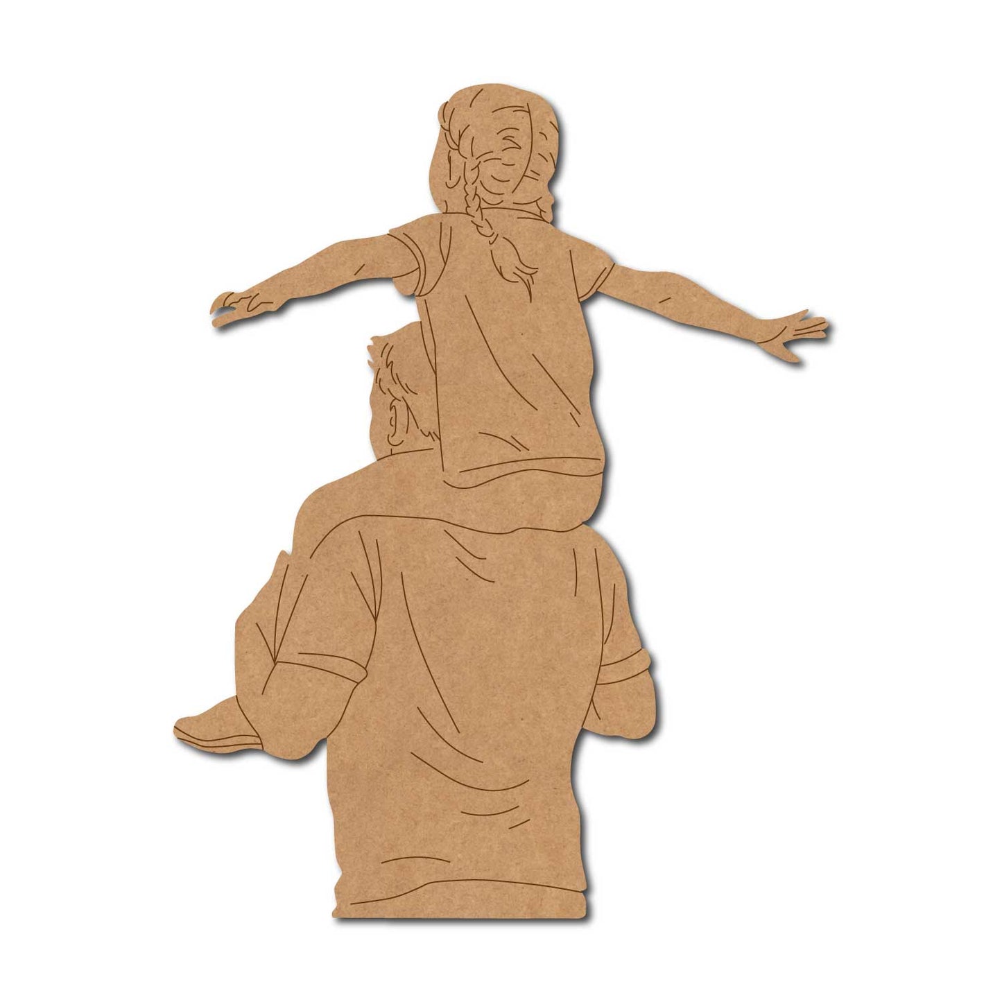 Father With Daughter Pre Marked MDF Design 2