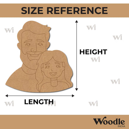 Father With Daughter Pre Marked MDF Design 3
