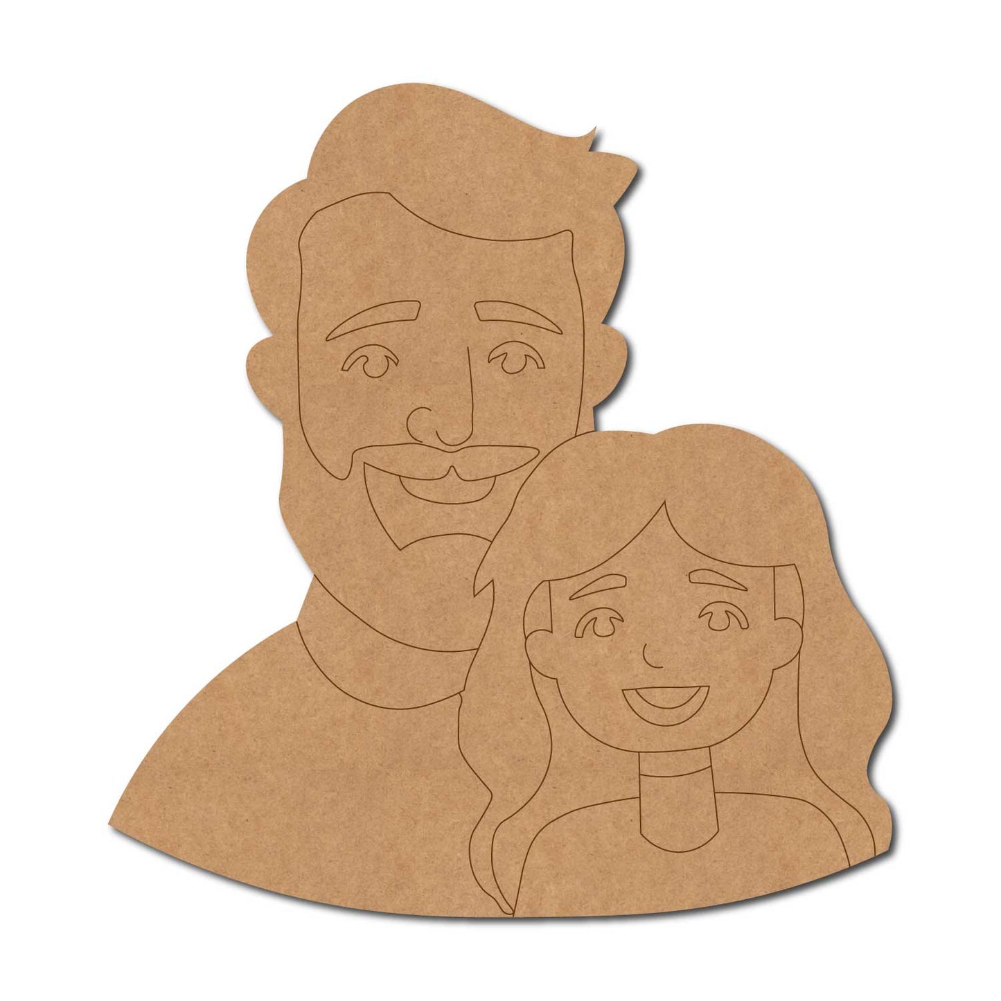 Father With Daughter Pre Marked MDF Design 3