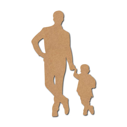 Father With Son Cutout MDF Design 1