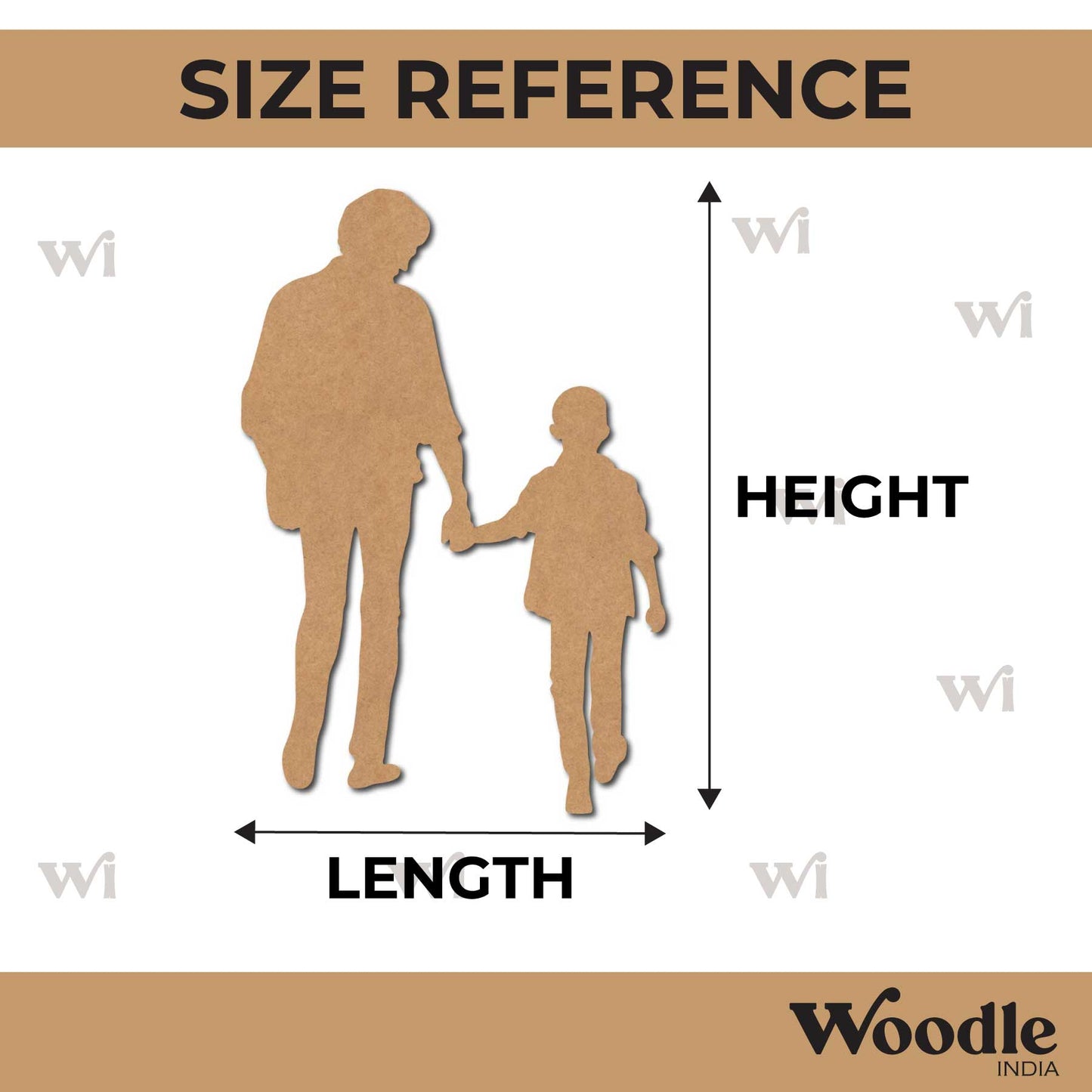 Father With Son Cutout MDF Design 2