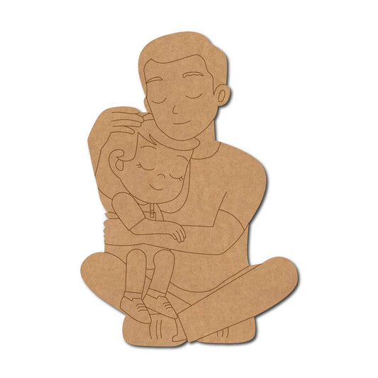 Father With Son Pre Marked MDF Design 2