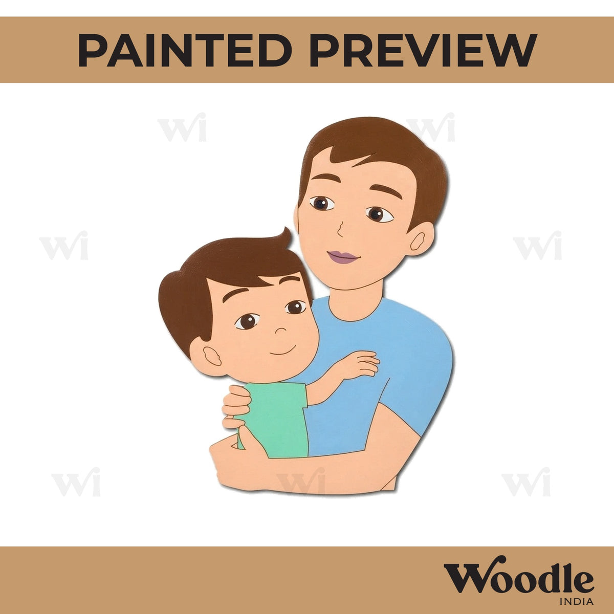 Father With Son Pre Marked MDF Design 3