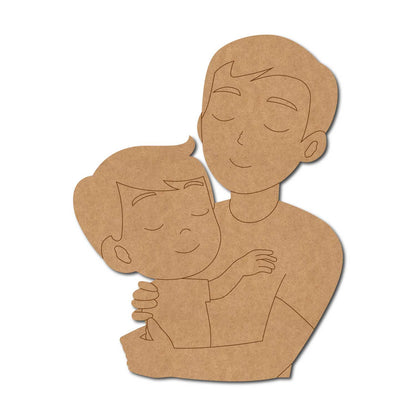 Father With Son Pre Marked MDF Design 3