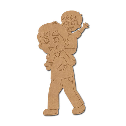 Father With Son Pre Marked MDF Design 4